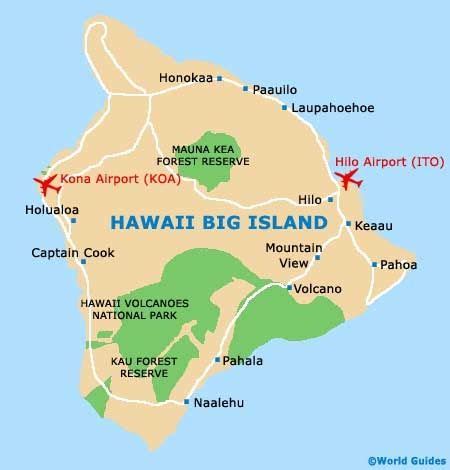 Airports On The Big Island Of Hawaii Map - Islands With Names