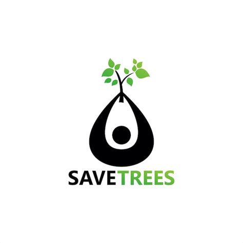 Premium Vector | Save trees logo template design vector, emblem, design concept, creative symbol ...