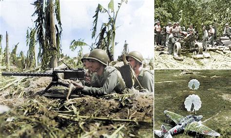 US troops in Pacific War revealed in re-colorized photos | Daily Mail ...