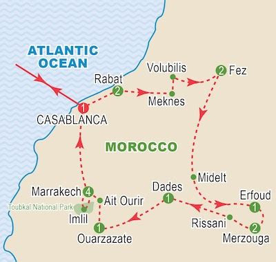 Map of Morocco - Travel-Exploration Blog Travel-Exploration Blog