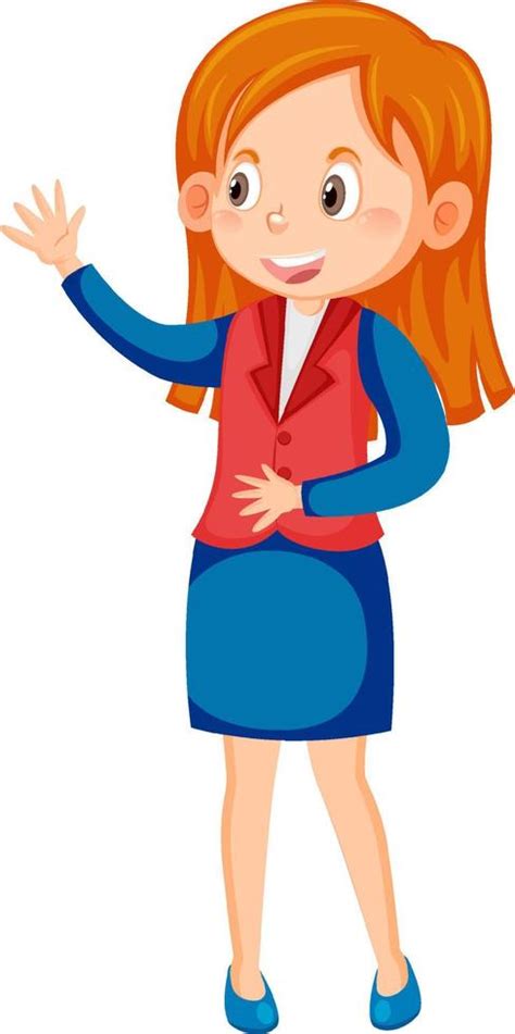 A female teacher cartoon character 8132342 Vector Art at Vecteezy