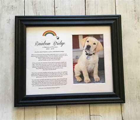 Rainbow Bridge Pet Memorial Personalized Tribute Poem Personalized Pet , Rainbow Bridge Poem ...