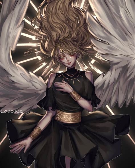 ebee on Instagram: “archangel uriel / demon-like judge of fire ...