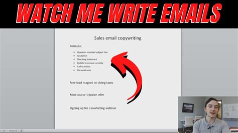 (Part 1) Watch Me Write Sales Emails | Over The Shoulder Sales Email Copywriting - YouTube