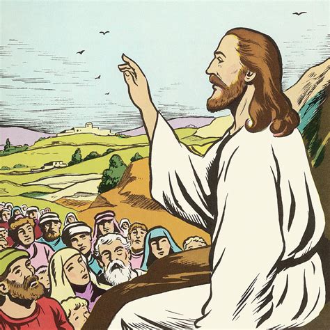 Jesus Preaching to People Drawing by CSA Images - Fine Art America