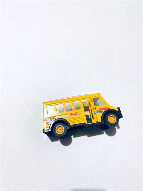 Vintage Pressed Steel Yellow Toy School Bus With Seating. - Etsy