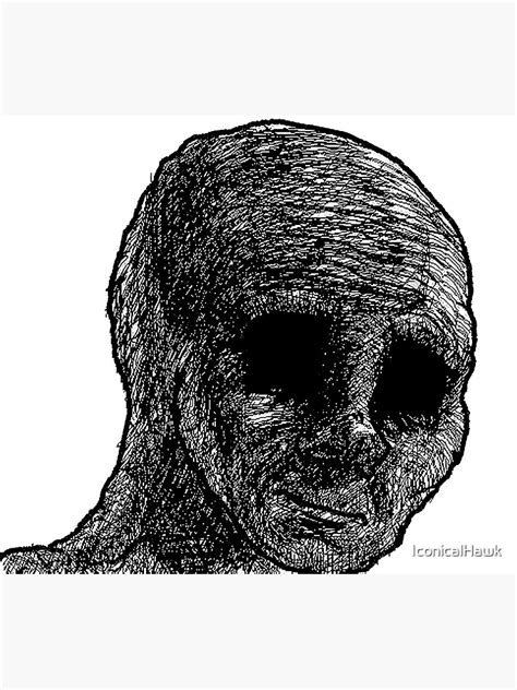 "Withered Wojak Meme" Metal Print for Sale by IconicalHawk | Redbubble