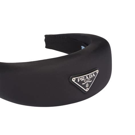 Prada Nylon Headband in Black - Lyst