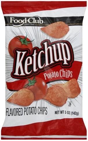 Food Club Ketchup Potato Chips - 5 oz, Nutrition Information | Innit