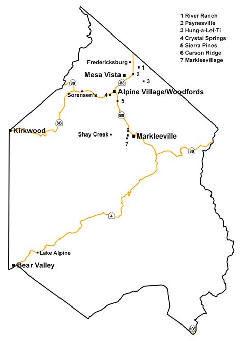 Image: Map of Alpine County, California