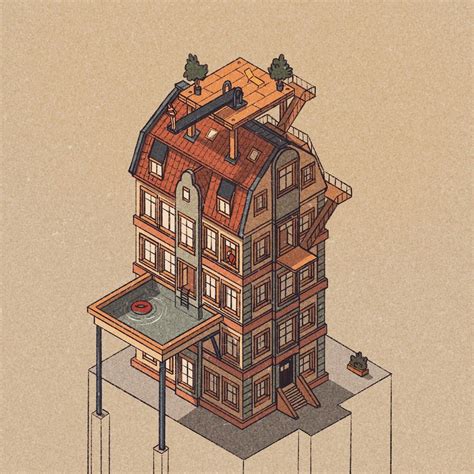 I recently discovered the isometric grid in Procreate! Here's one of my first drawings. : r ...