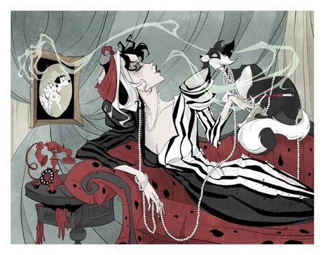 Cruella / De Vil / Deville / 101 Dalmatians / Cat / Fan Art / - Etsy UK