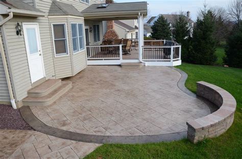 The Attractive Outdoor Concrete Patios | Poured concrete patio, Concrete backyard, Concrete ...