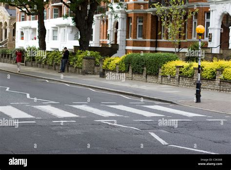 The Famous Abbey Road Zebra Crossing on Abbey Road London UK Stock ...