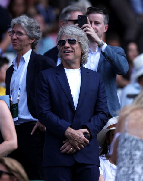 Jon Bon Jovi Suits Up in Blue Blazer and T-shirt for Wimbledon 2023