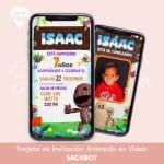 INVITACIÓN DE CUMPLEAÑOS SACKBOY