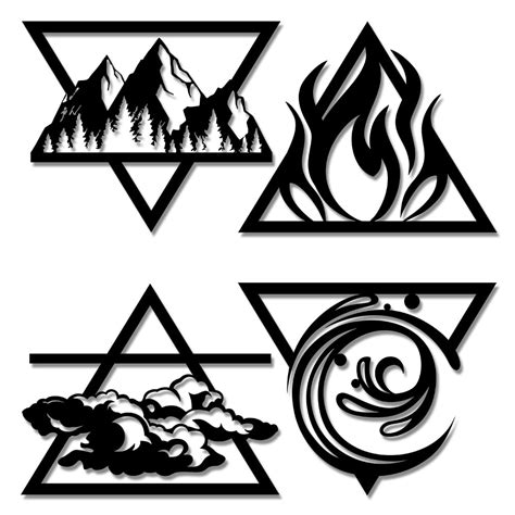 Four Elements Of Nature Symbols