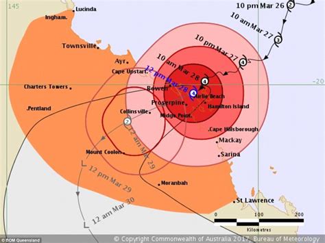 Cyclone Debbie expected to hit on Tuesday | Daily Mail Online