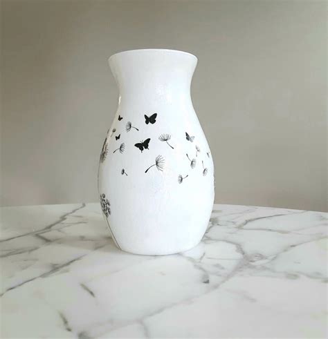 Flower Vase Glass Flower Vase Vases for Flowers Black and - Etsy