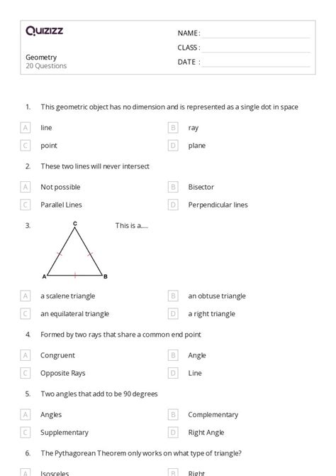 50+ geometry worksheets for 10th Grade on Quizizz | Free & Printable