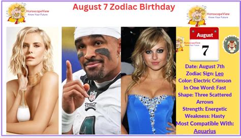 People Born on August 7 Zodiac Leo