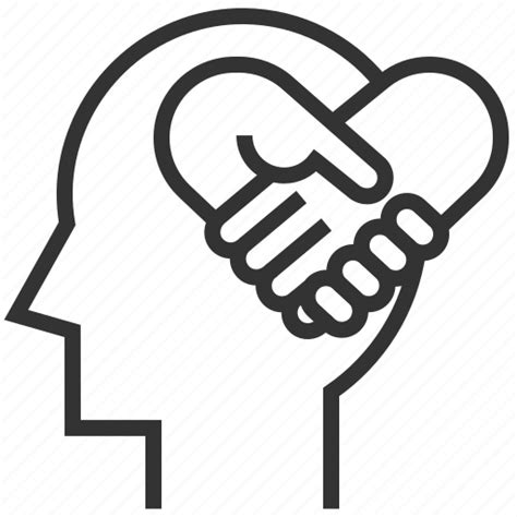 Empathy, head, heart, love, mind, sign, sympathy icon