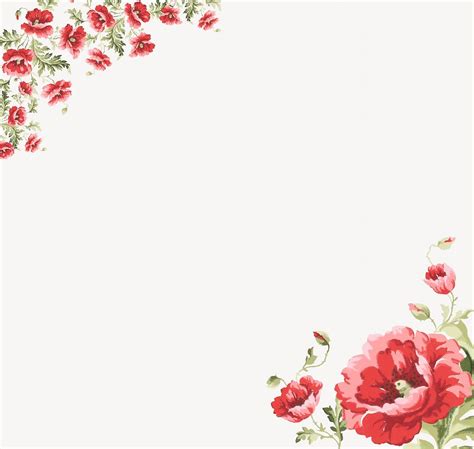 Red poppy illustration border. Remixed | Premium Photo Illustration ...