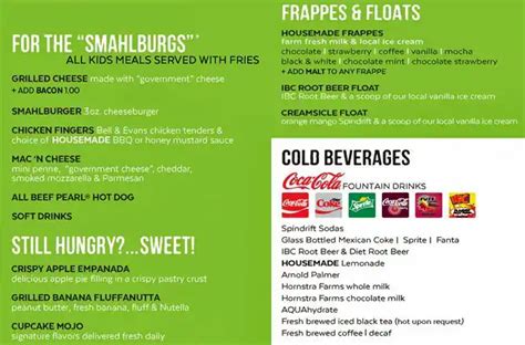 Menu at Wahlburgers restaurant, Detroit