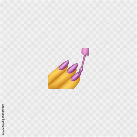 Manicure emoji. Beautiful pink nails. Isolated. Vector Stock Vector ...