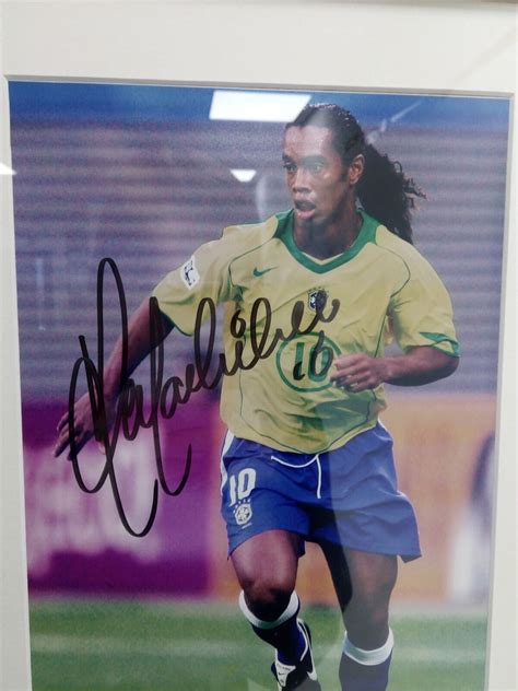 RARE Ronaldinho Autograph / Signed Image In Frame With Certificate ...