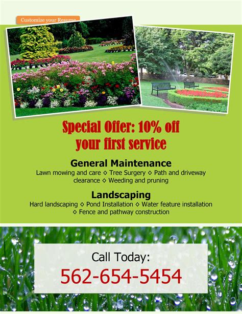 Landscaping Flyer Template Word