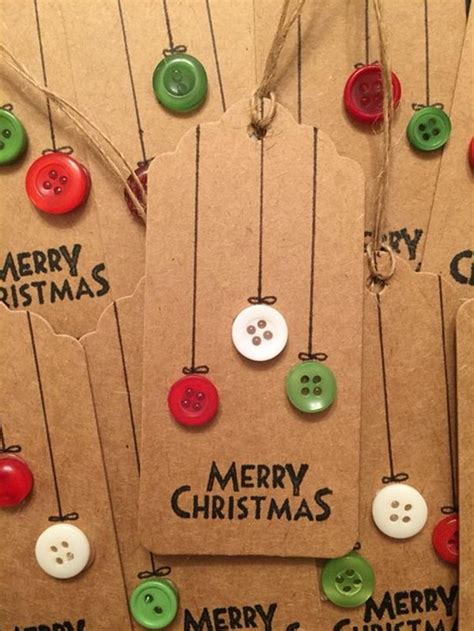 20 Creative Crafts You Can Do With Buttons | Christmas gift tags, Diy ...