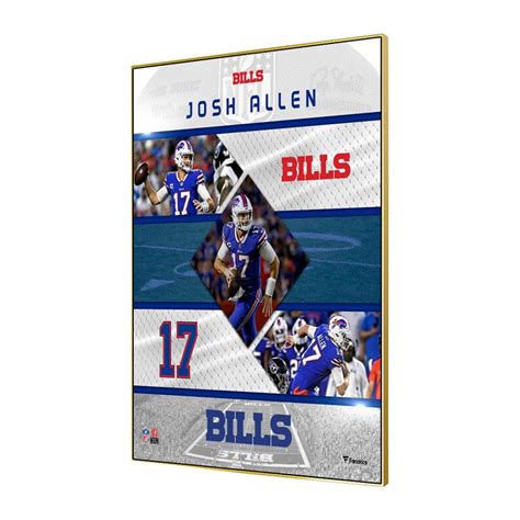 Josh Allen Poster, NFL, NFL Sports Print, Sports Player Print, Framed ...