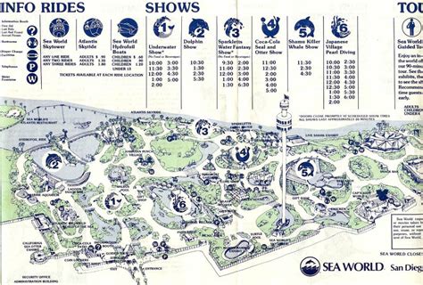 SeaWorld San Diego Map and Brochure (1965 - 2024) | ThemeParkBrochures.net