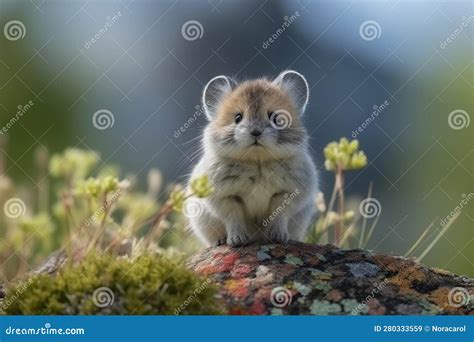 Portrait of Ili Pika in Their Habitat Generative AI Stock Illustration - Illustration of ...