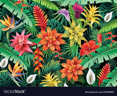 Floral Tropical Background Hd - A stunning wallpaper design with a truly tropical feel, this is ...