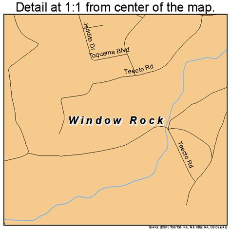 Window Rock Arizona Street Map 0483720