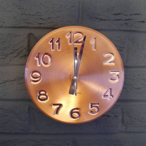 Copper Wall Clock Personalized Clocks, Copper Wall, Concrete Wall, Interior Accessories ...