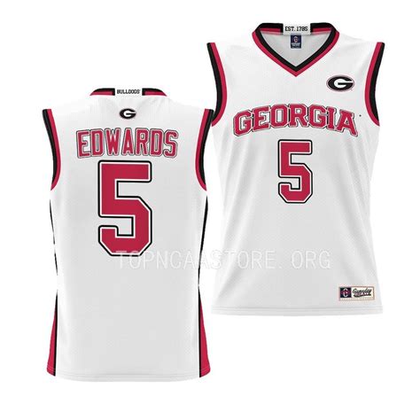 Georgia Bulldogs Anthony Edwards Pick-A-Player College Basketball Jersey Youth White ...