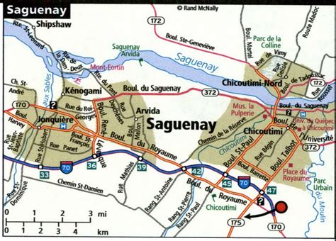 Saguenay city road map for truck drivers toll free highways map - usa