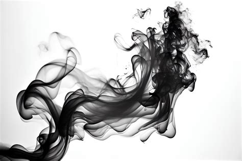 Black smoke isolated on white background. Ai generated. 20466748 Stock Photo at Vecteezy