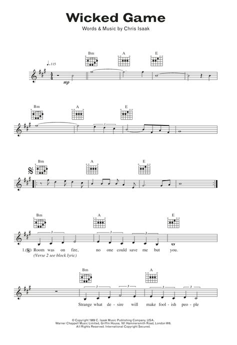 Wicked Game | Sheet Music Direct