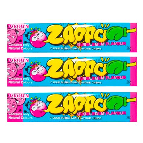 Zappo Bubblegum 3 pack - I Luv Lollies