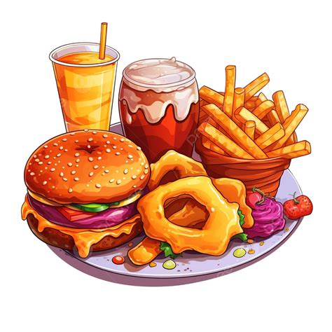 Food Fast Food Cartoon, Car Drawing, Cartoon Drawing, Food Drawing PNG Transparent Image and ...