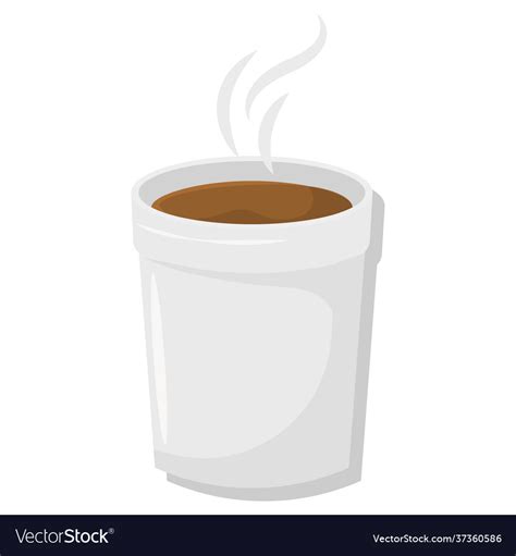 Hot coffee cup with steam Royalty Free Vector Image