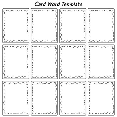 Card Word Template - 10 Free PDF Printables | Printablee