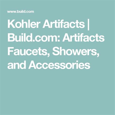 Kohler Artifacts | Build.com: Artifacts Faucets, Showers, and Accessories Kohler Artifacts ...