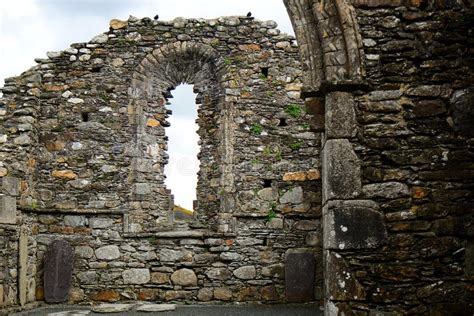 Catholic Monastery Ruins, Glendalough, Ireland Stock Photo - Image of ...