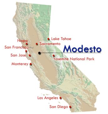 Modesto, California Map