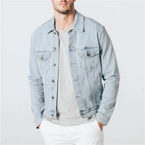 Mens Denim Jacket In Light Wash $95 | DSTLD